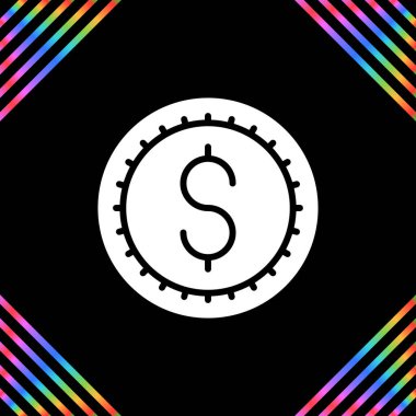 Dolar işareti simgesi, vektör illüstrasyonu basit tasarım