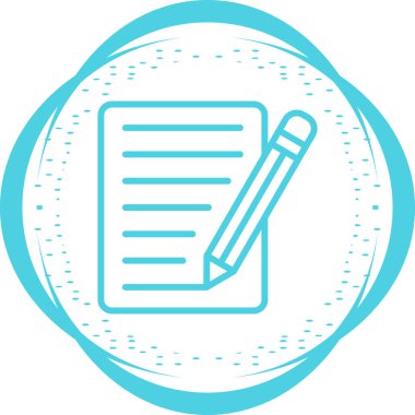 Not simgesi, vektör çizimi basit tasarım alınıyor