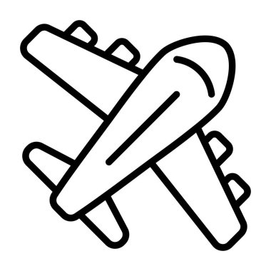 uçak web simgesi, vektör illüstrasyonu 