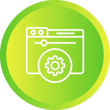 Sunucu Kontrol Paneli ikon vektör illüstrasyonu 