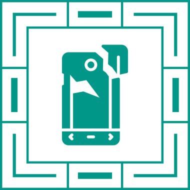 Bozuk akıllı telefonun vektör çizimi 
