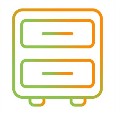  Dosya Kabine simgesi, vektör illüstrasyonu