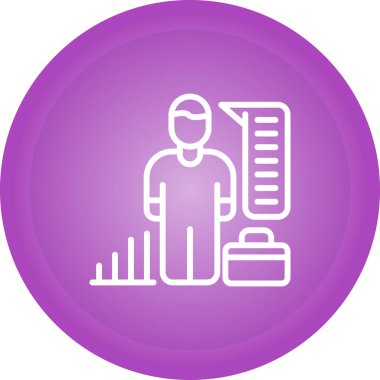 HR Analitik İnternet simgesi basit illüstrasyon