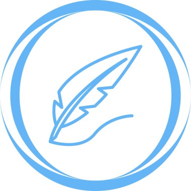 Tüy kalem. Web simgesi basit illüstrasyon