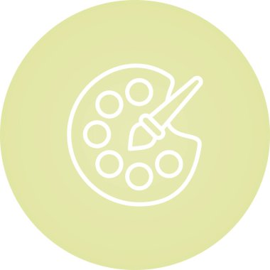 Sanatçı Paleti ve boya fırçası vektör çizimi