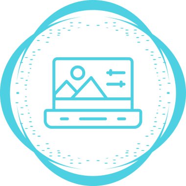  Resim düzenleme simgesi. Grafiğin vektör illüstrasyonu