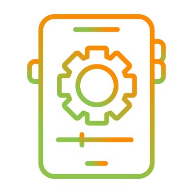 akıllı telefon ayarları simgesi, vektör çizim