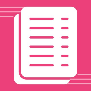 belge web simgesi vektör illüstrasyonu