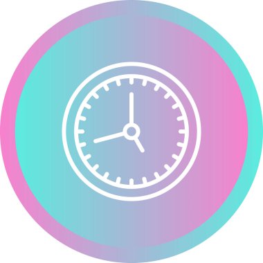 Saat web simgesi, basit vektör illüstrasyonu