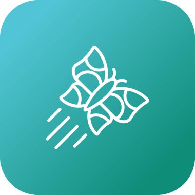 Kelebek web simgesi, vektör çizim