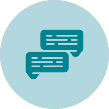 Sohbet balonları. Web simgesi basit illüstrasyon