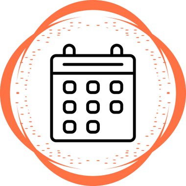 vektör Takvimi Simgesi illüstrasyonu   