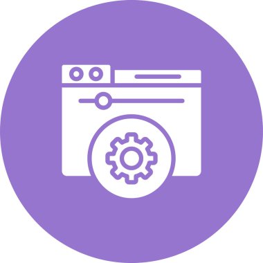 Sunucu Kontrol Paneli ikon vektör illüstrasyonu 