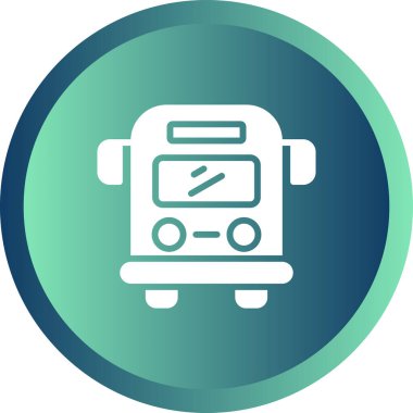 Otobüs. Web simgesi basit illüstrasyon