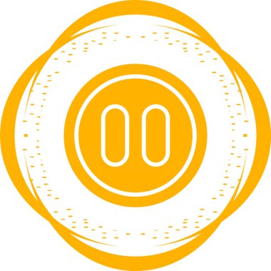 Duraklat düğmesine simge vektör çizim