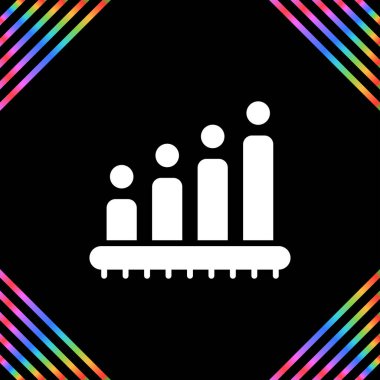 İstatistiksel Analiz web simgesi vektör illüstrasyonu 