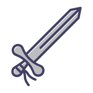 Kılıç. Web simgesi basit illüstrasyon