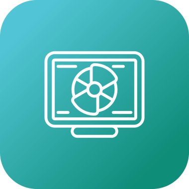 Renkli tekerlek simgesi. Parlak spektrum vektörü. Dairesel gradyan çizimi. Canlı tasarım ögesi.