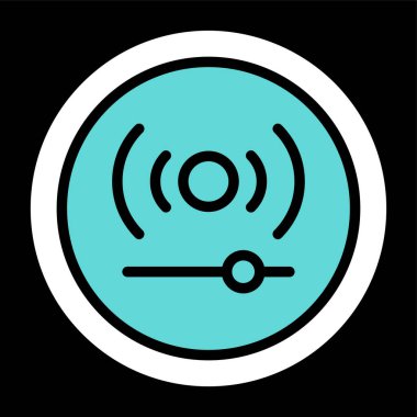 Canlı yayın simgesinin vektör illüstrasyonu