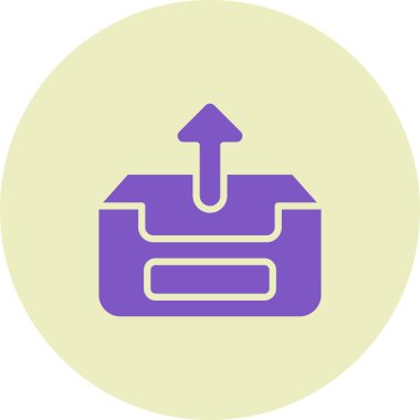 Giden posta simgesi basit vektör illüstrasyonu