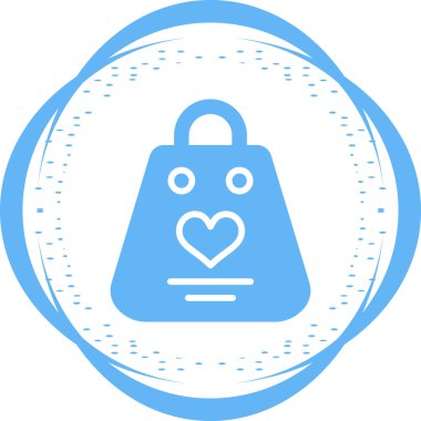 Alışveriş çantası simgesini, basit vektör çizim