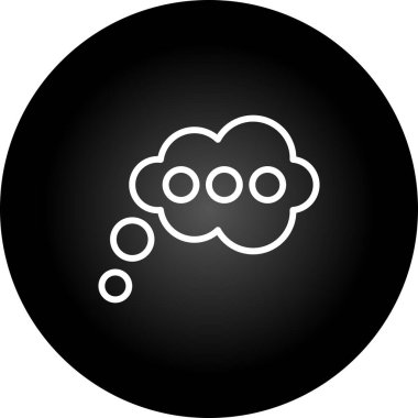 Düşünen Ağ simgesinin vektör illüstrasyonu