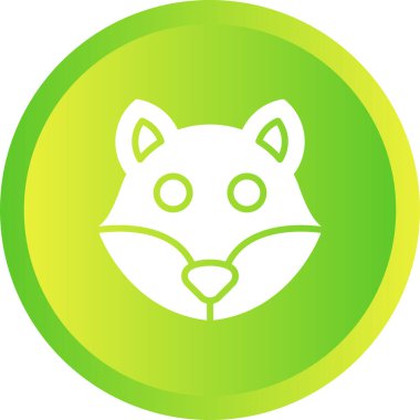 İzole edilmiş arkaplanda tilki simgesi