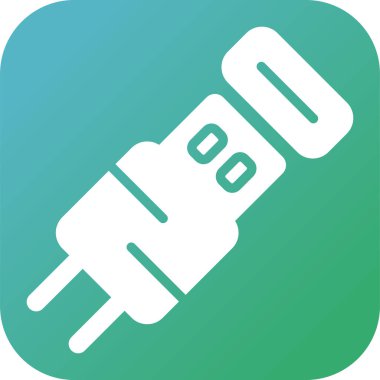  Usb Kablo ağ simgesi vektör illüstrasyonu 