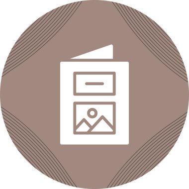 Broşür simgesi, vektör illüstrasyonu basit tasarım