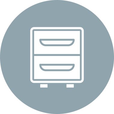  Dosya Kabine simgesi, vektör illüstrasyonu