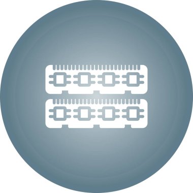 Ram Bellek simgesi, vektör illüstrasyonu basit tasarım