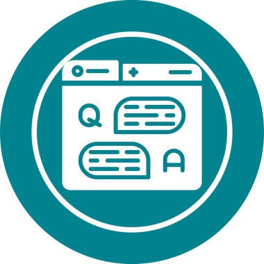 Forum web simgesi, basit illüstrasyon