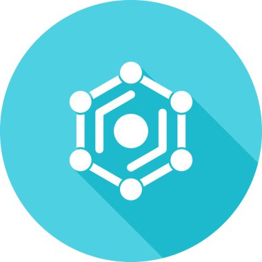 Basit bir altıgen simgesi, web basit illüstrasyonu