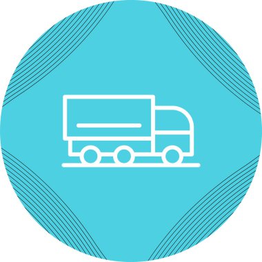 Kamyon web simgesi. Vektör illüstrasyonu