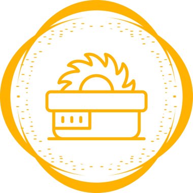 Vektör illüstrasyonu, testereli ağ simgesi