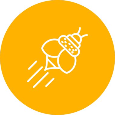 Arı böceği simgesinin web illüstrasyonu