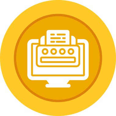 Bilgisayar. Web simgesi basit illüstrasyon