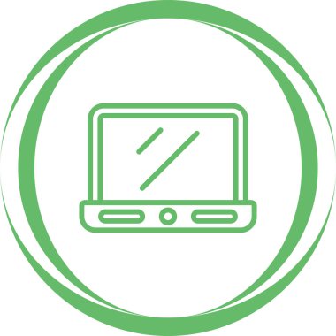 dizüstü bilgisayar simgesi, vektör illüstrasyonu basit tasarım