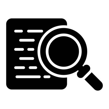 belge arama simgesi, vektör çizimi