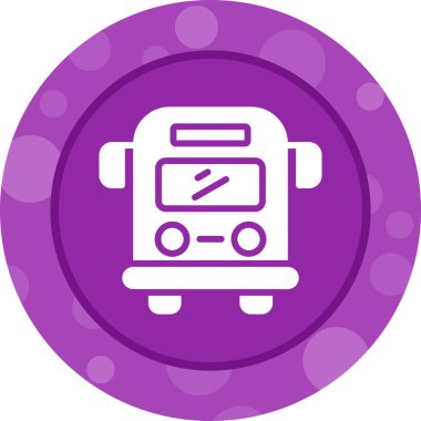 Otobüs. Web simgesi basit illüstrasyon