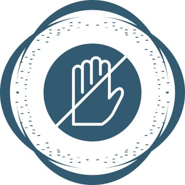 Kısıtlama web simgesi vektör illüstrasyonu 