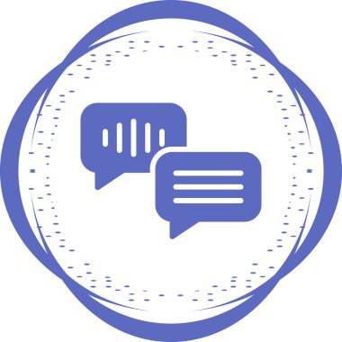 Sohbet balonu simgesi, vektör illüstrasyonu basit tasarım