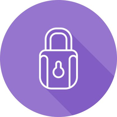 asma kilit simgesi, vektör illüstrasyonu basit tasarım