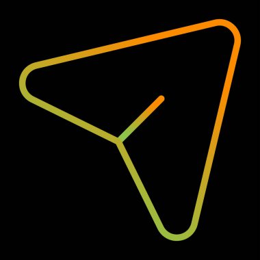 kağıt düzlem simgesi, vektör illüstrasyonu basit tasarım