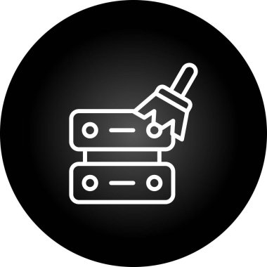 Bir Veri Temizleme simgesinin vektör çizimi 