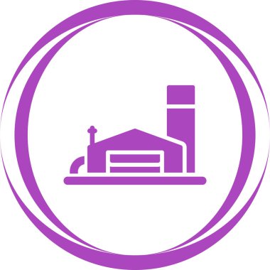 Fabrika Simgesi, Web Tasarımı Düğmesi, Vektör İllüstrasyonu