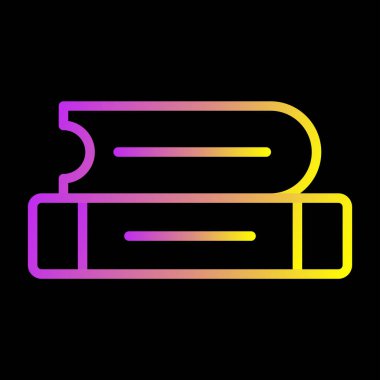 Kitap simgesi, vektör illüstrasyonu basit tasarım