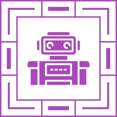 robot ağ simgesi, vektör illüstrasyonu