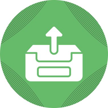 Giden posta simgesi basit vektör illüstrasyonu