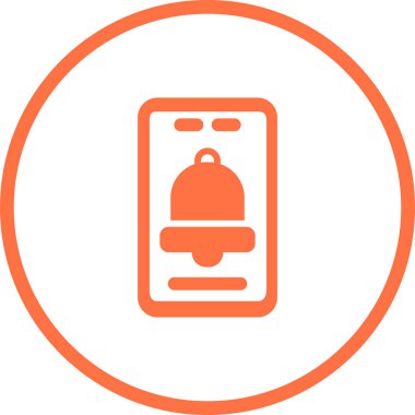 Bilgilendirme zili. Web simgesi basit illüstrasyon